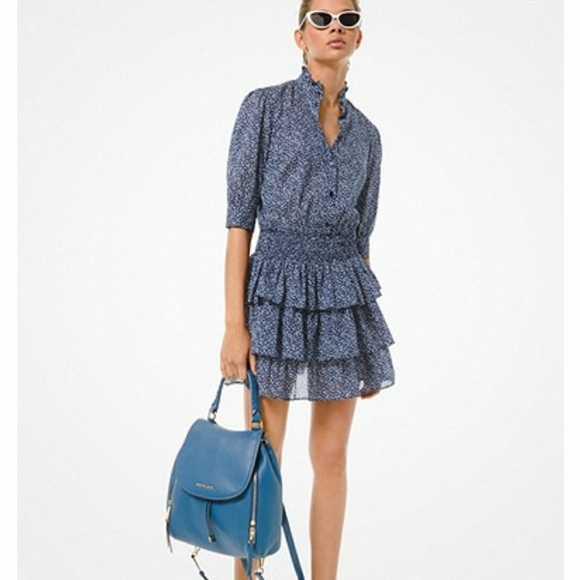 Floral cotton lawn tiered dress - Picture 2 of 5